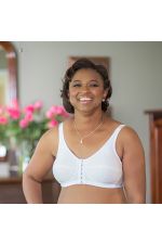 ABC 123 Front & Back Close Easy Fit Bra White