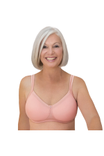 ABC 134 Satin Trim T-Shirt Bra Rose