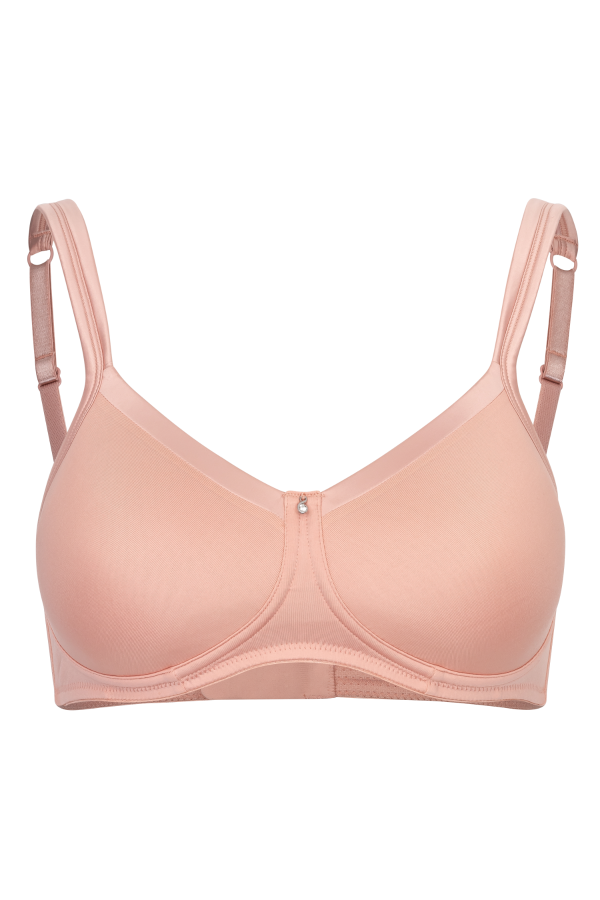 ABC 134 Satin Trim T-Shirt Bra Rose