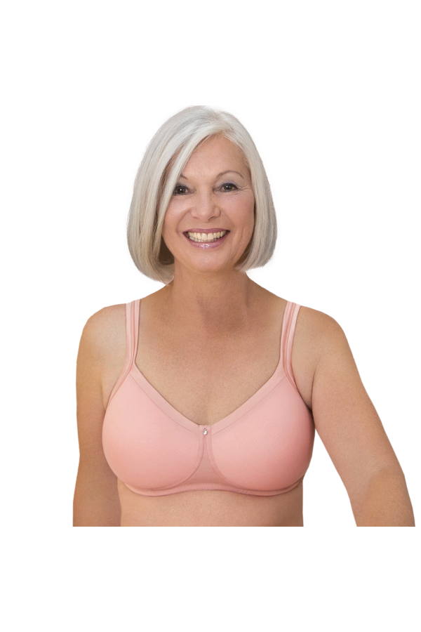ABC 134 Satin Trim T-Shirt Bra Rose
