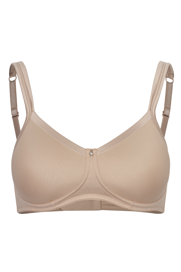 ABC 134 Satin Trim T-Shirt Bra Taupe
