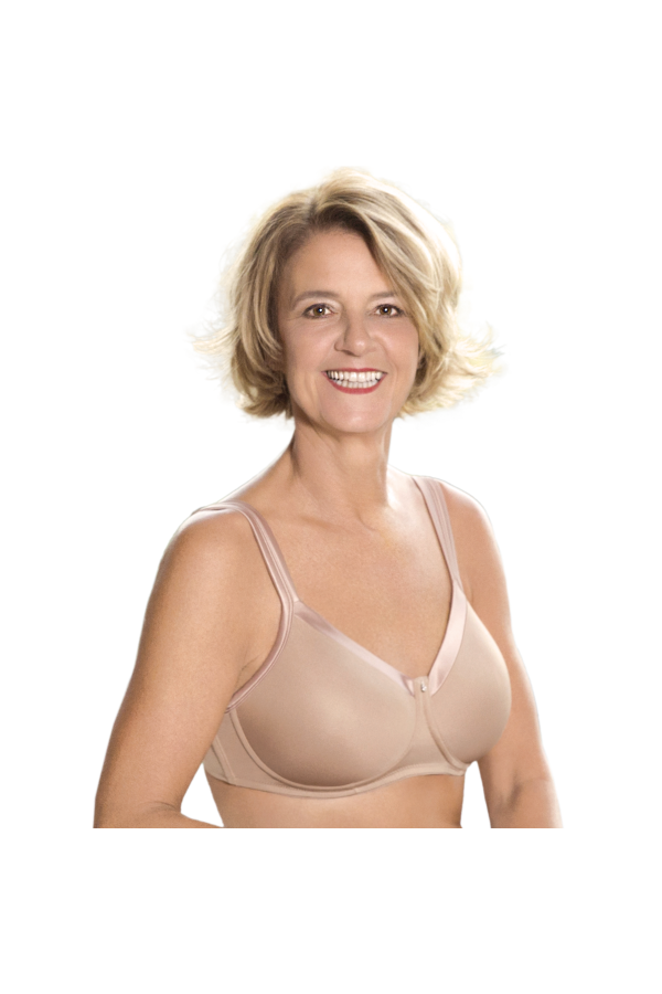 ABC 134 Satin Trim T-Shirt Bra Taupe