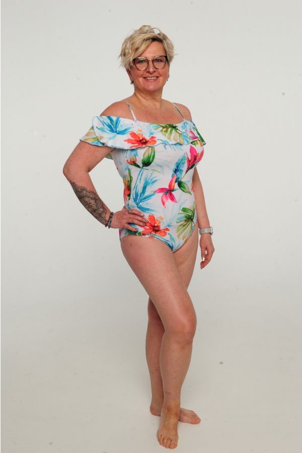 Watercolour Dream Bandeau Swimsuit