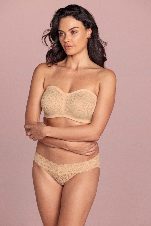Wacoal Halo Lace Strapless Bra - Nude
