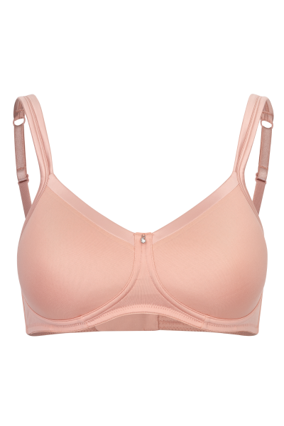 ABC 134 Satin Trim T-Shirt Bra Rose