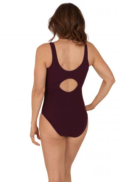 Jayne Burgundy Sash Swimsuit